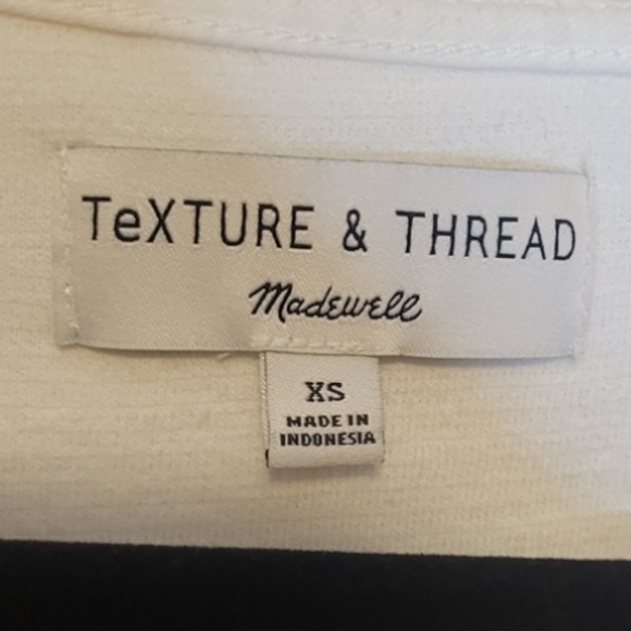 Madewell Texture & Thread Textured Tie-Front Top H7993 Women's XS Cream White - Picture 2 of 6